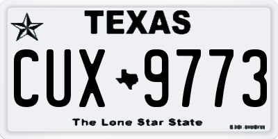 TX license plate CUX9773