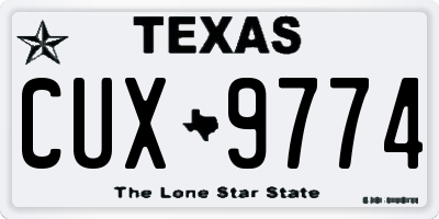 TX license plate CUX9774
