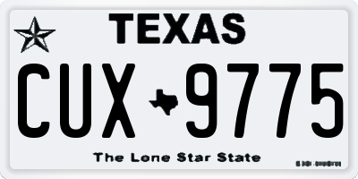 TX license plate CUX9775