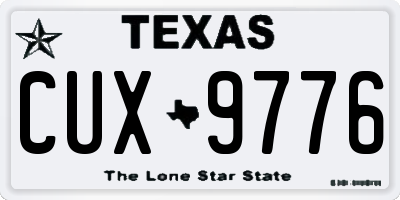 TX license plate CUX9776