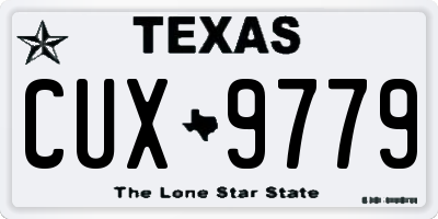 TX license plate CUX9779