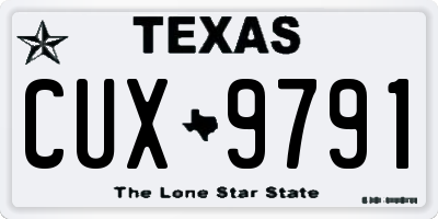 TX license plate CUX9791