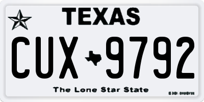 TX license plate CUX9792