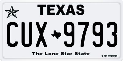 TX license plate CUX9793