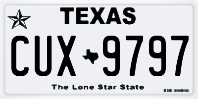 TX license plate CUX9797