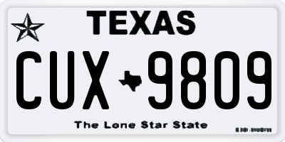 TX license plate CUX9809