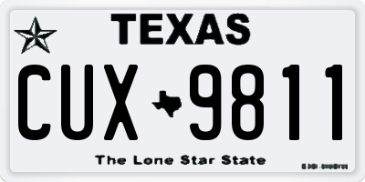 TX license plate CUX9811