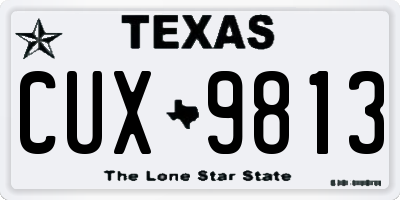 TX license plate CUX9813