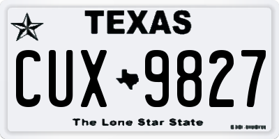 TX license plate CUX9827