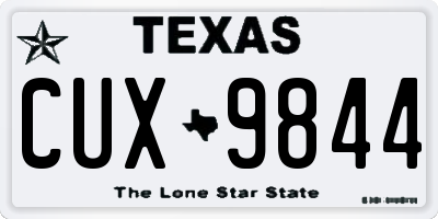 TX license plate CUX9844