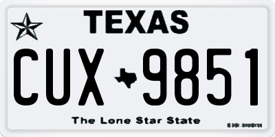 TX license plate CUX9851