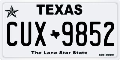 TX license plate CUX9852