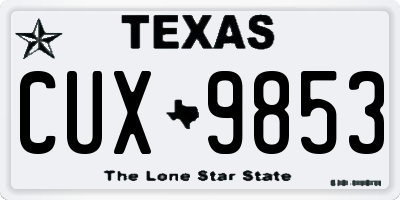 TX license plate CUX9853