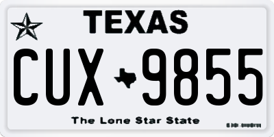 TX license plate CUX9855