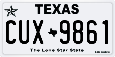 TX license plate CUX9861