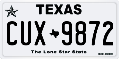 TX license plate CUX9872