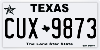 TX license plate CUX9873