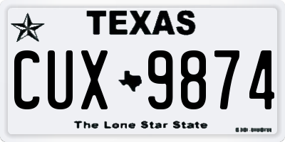 TX license plate CUX9874