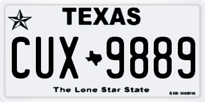 TX license plate CUX9889