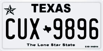 TX license plate CUX9896