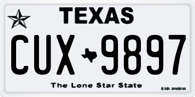 TX license plate CUX9897