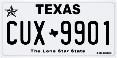 TX license plate CUX9901