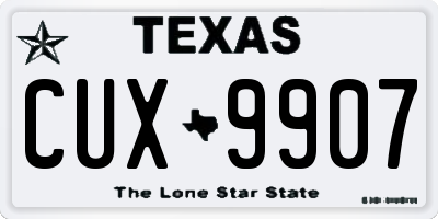 TX license plate CUX9907