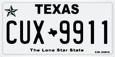 TX license plate CUX9911