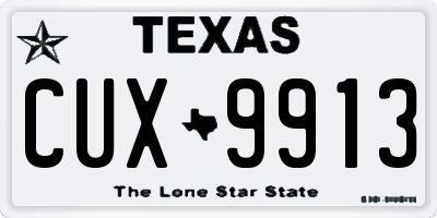 TX license plate CUX9913