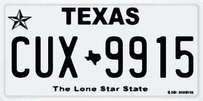 TX license plate CUX9915
