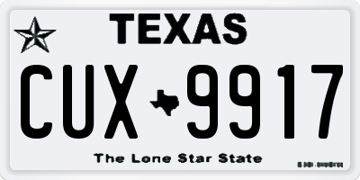 TX license plate CUX9917