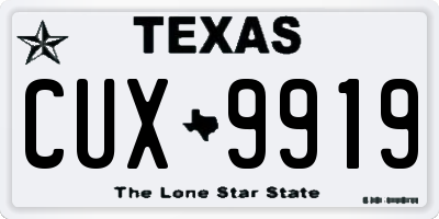 TX license plate CUX9919