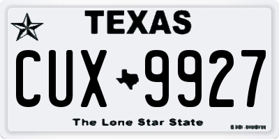 TX license plate CUX9927