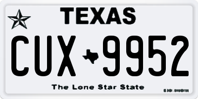 TX license plate CUX9952