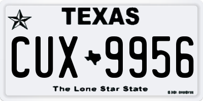 TX license plate CUX9956