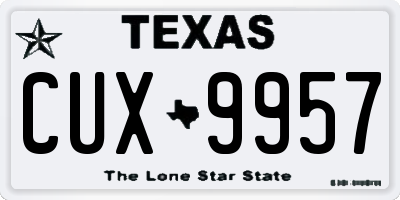 TX license plate CUX9957