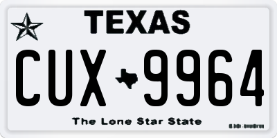 TX license plate CUX9964