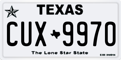 TX license plate CUX9970
