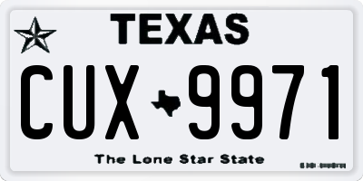 TX license plate CUX9971