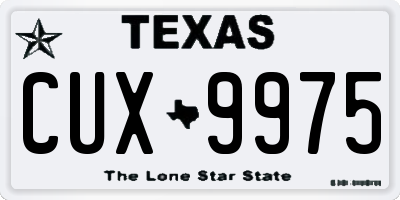 TX license plate CUX9975