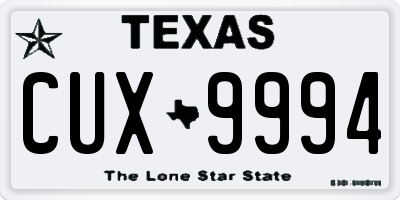 TX license plate CUX9994