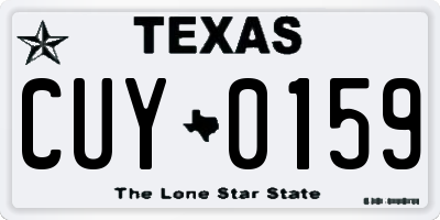 TX license plate CUY0159