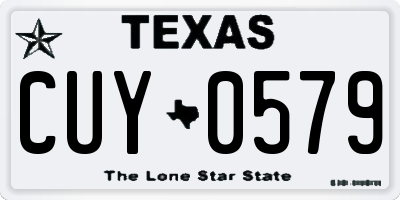 TX license plate CUY0579