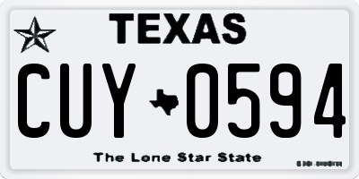TX license plate CUY0594