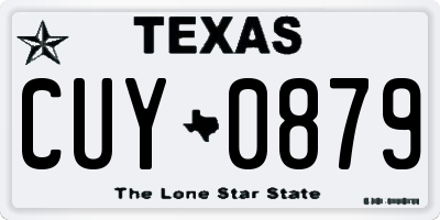 TX license plate CUY0879