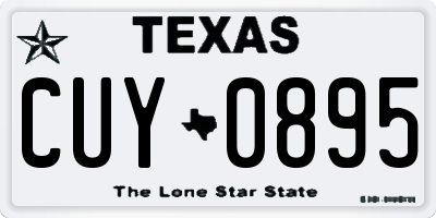 TX license plate CUY0895