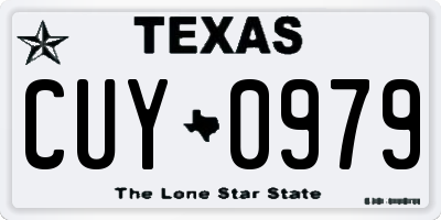 TX license plate CUY0979