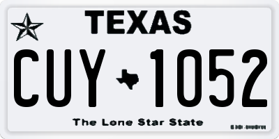 TX license plate CUY1052
