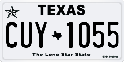 TX license plate CUY1055