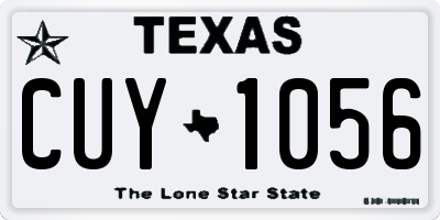 TX license plate CUY1056